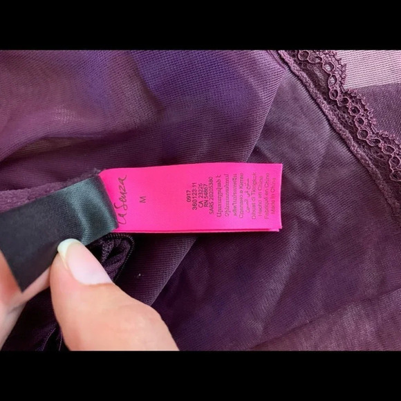 La  Senza Purple Lace Sheer Baby Doll Size Medium - Picture 6 of 12